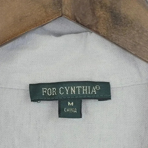 For Cynthia Womens M Sleeveless Asymmetrical Linen Blend‎ Midi Dress  7CT - Picture 4 of 7